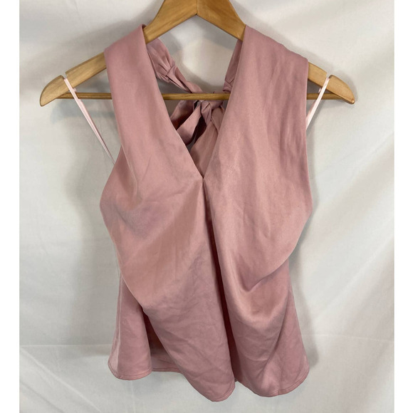 VICI COLLECTION Womens Satin Crossover Halter Neck Top Sleeveless size medium - Picture 3 of 7